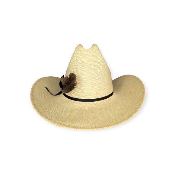 Bailey U-Rollit Genuine Cuena Panama Women\'s Hat w/Feathers Size 6 7/8 w/Box main image 6